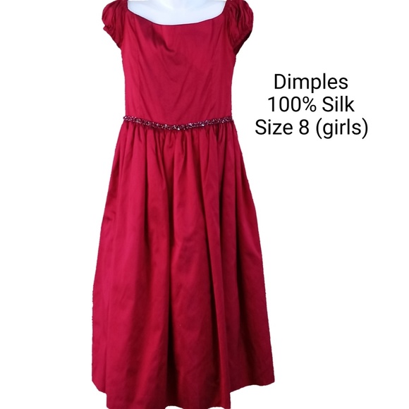 Dimples of LA Silk Special Occasion Dress Sz 8 EUC - Picture 8 of 8
